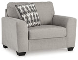 Avenal Park Chair and Ottoman in Flannel from Ashley - Luna Furniture