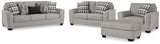 Avenal Park Sofa, Loveseat, Chair and Ottoman in Flannel - PKG019292