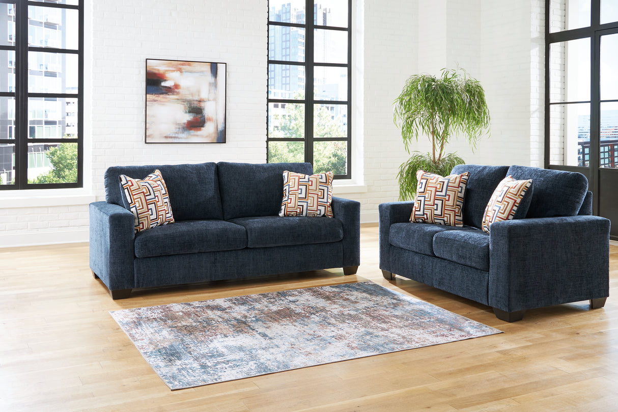 Aviemore Sofa and Loveseat in Ink - PKG020880