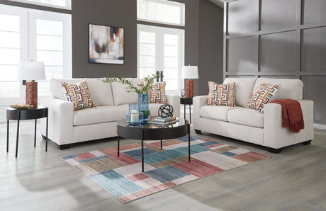 Aviemore Sofa and Loveseat in Stone - PKG020888