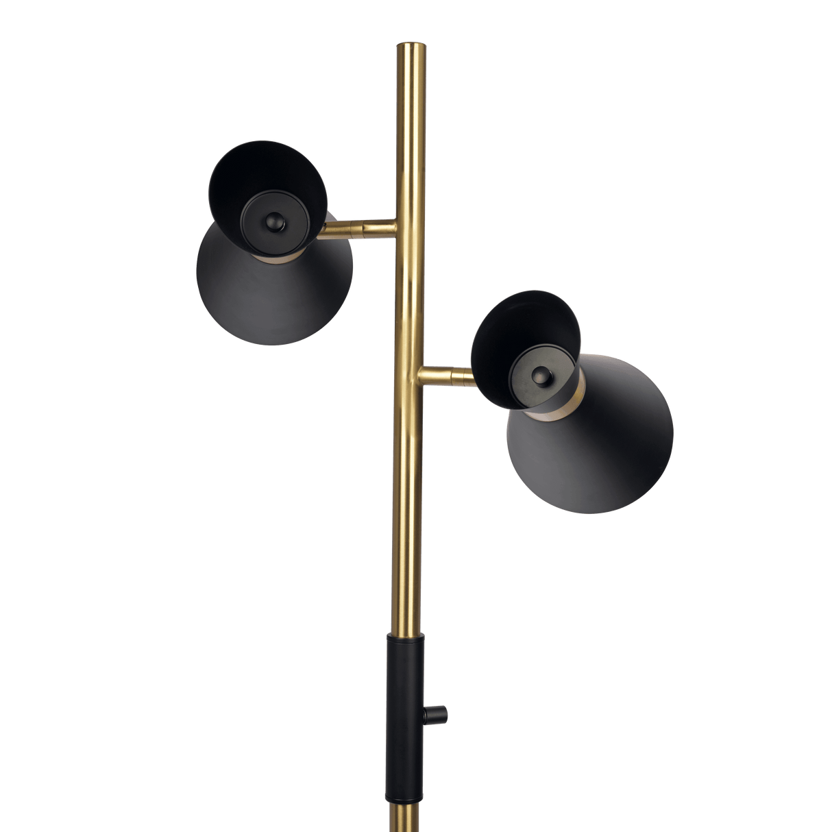 Axis Brassed Gold Floor Lamp with 4-Way Switch Double Spots with Metal Base - FLL03700301