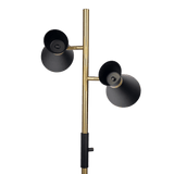 Axis Brassed Gold Floor Lamp with 4-Way Switch Double Spots with Metal Base - FLL03700301