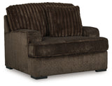 Aylesworth Chair and Ottoman in Chocolate - PKG019293