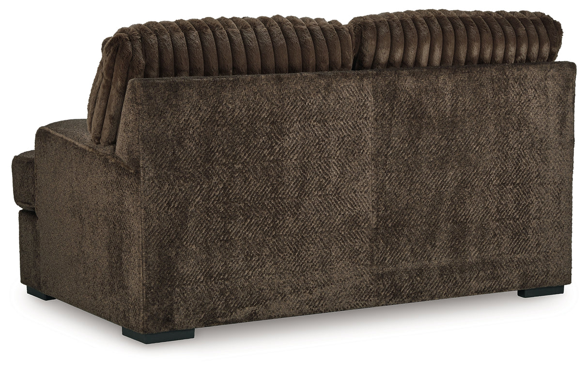 Aylesworth Sofa, Loveseat, Chair and Ottoman in Chocolate - PKG019295