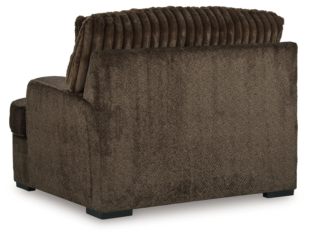 Aylesworth Sofa, Loveseat, Chair and Ottoman in Chocolate - PKG019295