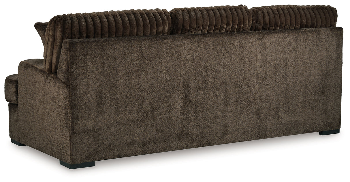 Aylesworth Sofa, Loveseat, Chair and Ottoman in Chocolate - PKG019295