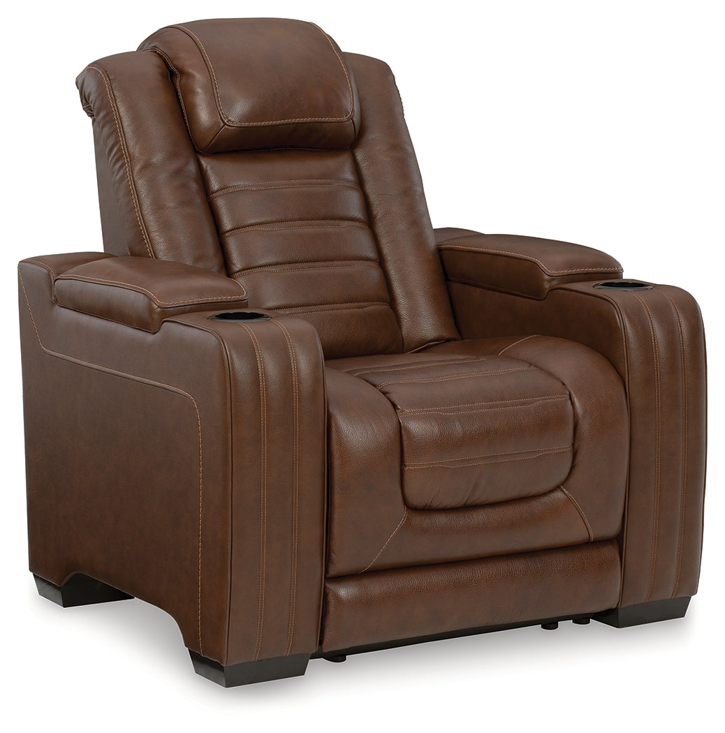 Backtrack 3-Piece Home Theater Seating in Chocolate - PKG010452