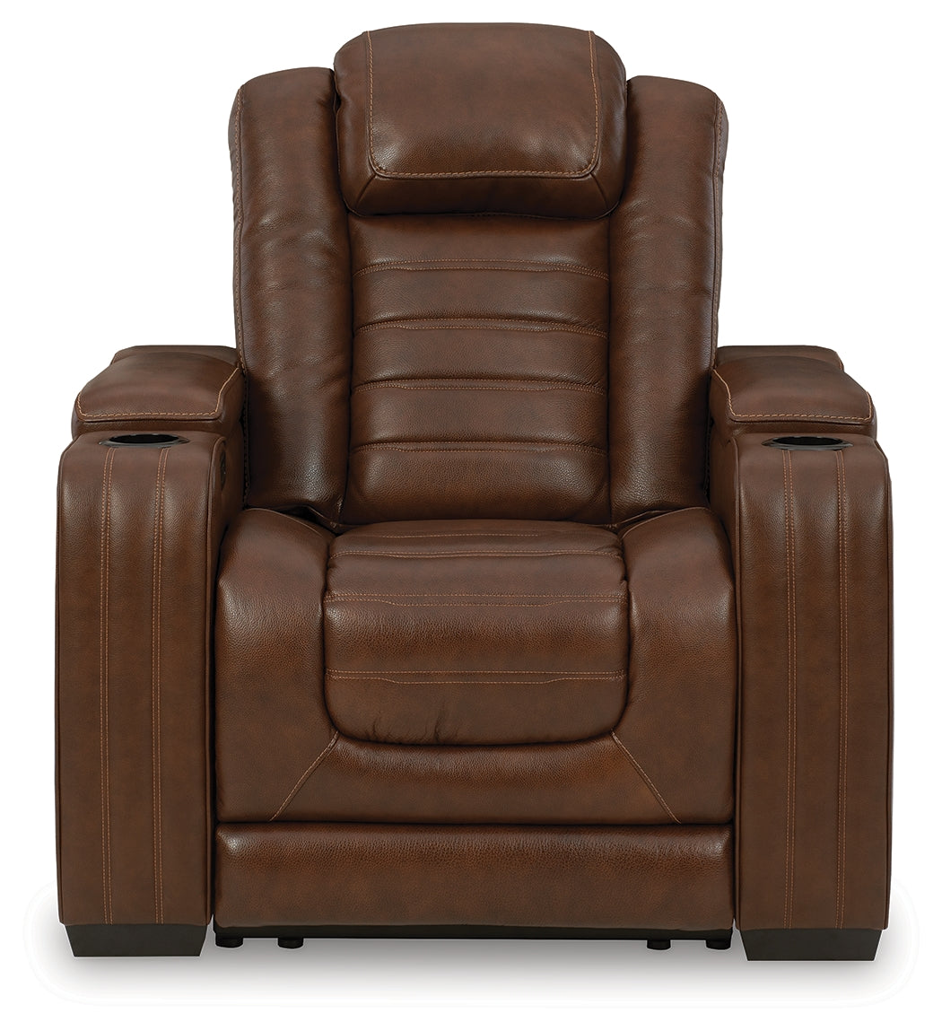 Backtrack 3-Piece Home Theater Seating in Chocolate - PKG010452