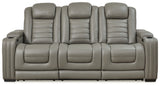 Backtrack Sofa, Loveseat and Recliner in Gray - PKG013249