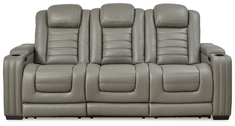 Backtrack Sofa, Loveseat and Recliner in Gray - PKG013249