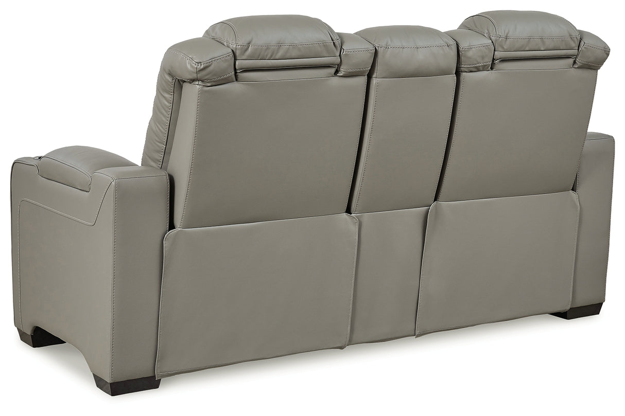 Backtrack Sofa, Loveseat and Recliner in Gray - PKG013249