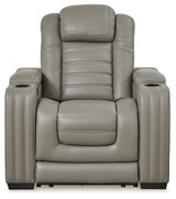 Backtrack Sofa, Loveseat and Recliner in Gray - PKG013249