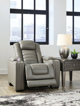 Backtrack Sofa, Loveseat and Recliner in Gray - PKG013249