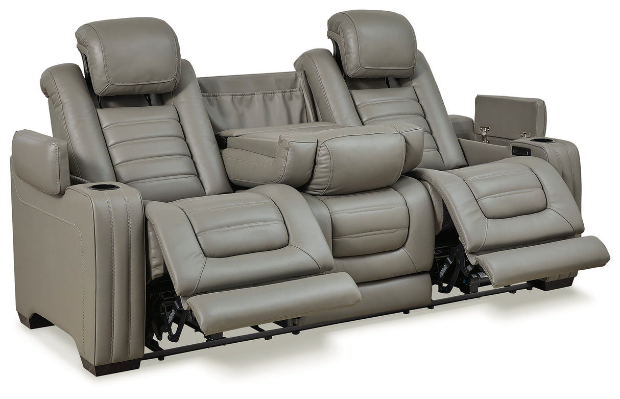 Backtrack Sofa, Loveseat and Recliner in Gray - PKG013249