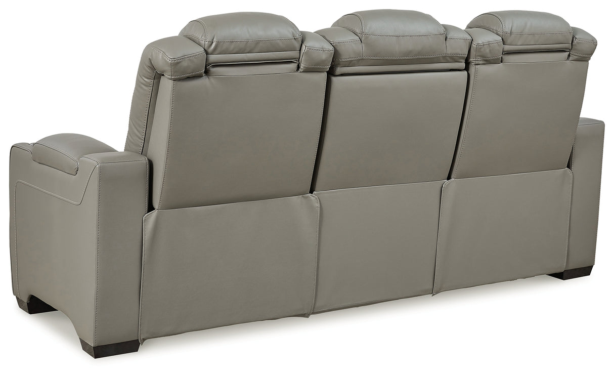 Backtrack Sofa, Loveseat and Recliner in Gray - PKG013249