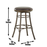 Bali 30″ Backless Bar Stool, Swivel, Gray - BL500SBCG