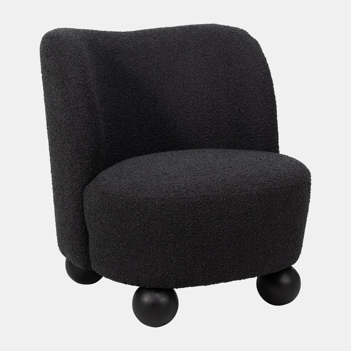 Ball-foot Accent Chair, Black - 18100-01