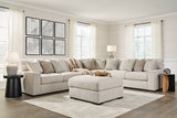 Ballyton 4-Piece Sectional with Ottoman in Sand - PKG016452