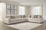 Ballyton 4-Piece Sectional with Ottoman in Sand - PKG016452