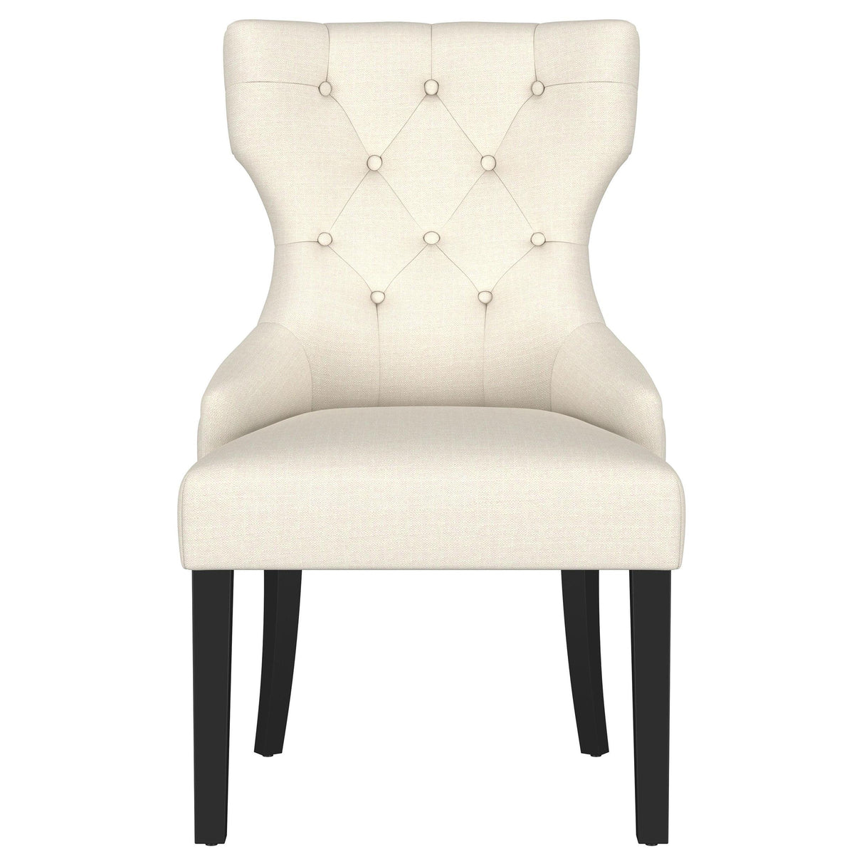 Baney Upholstered Parson Dining Side Chair with Tufted Back Beige from Coaster - Luna Furniture