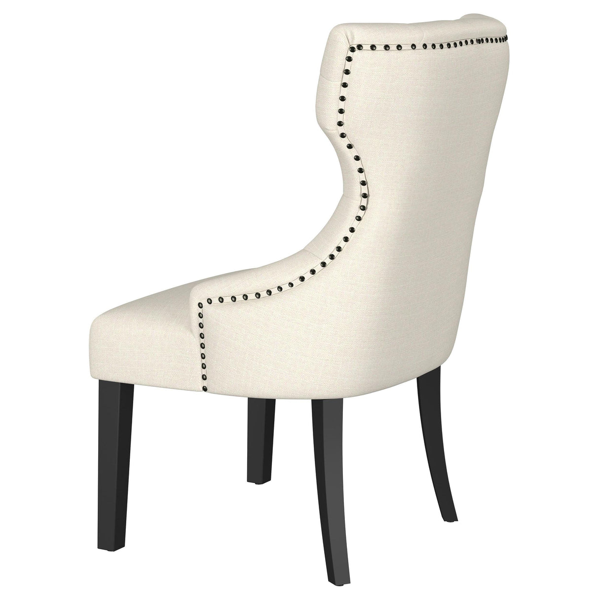 Baney Upholstered Parson Dining Side Chair with Tufted Back Beige from Coaster - Luna Furniture