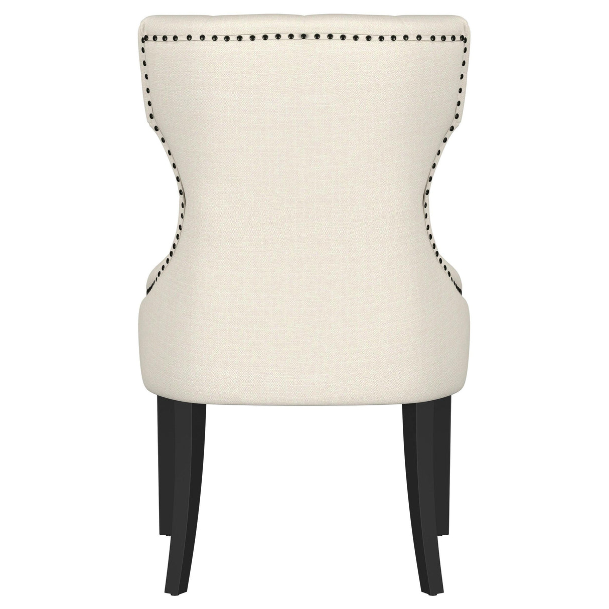 Baney Upholstered Parson Dining Side Chair with Tufted Back Beige from Coaster - Luna Furniture