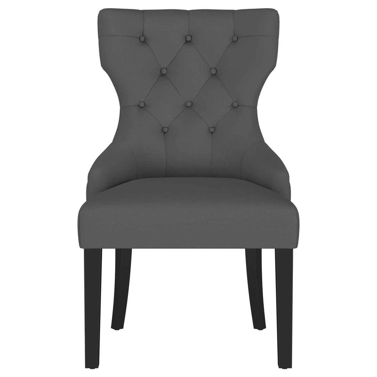 Baney Upholstered Parson Dining Side Chair with Tufted Back Grey from Coaster - Luna Furniture