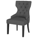 Baney Upholstered Parson Dining Side Chair with Tufted Back Grey from Coaster - Luna Furniture