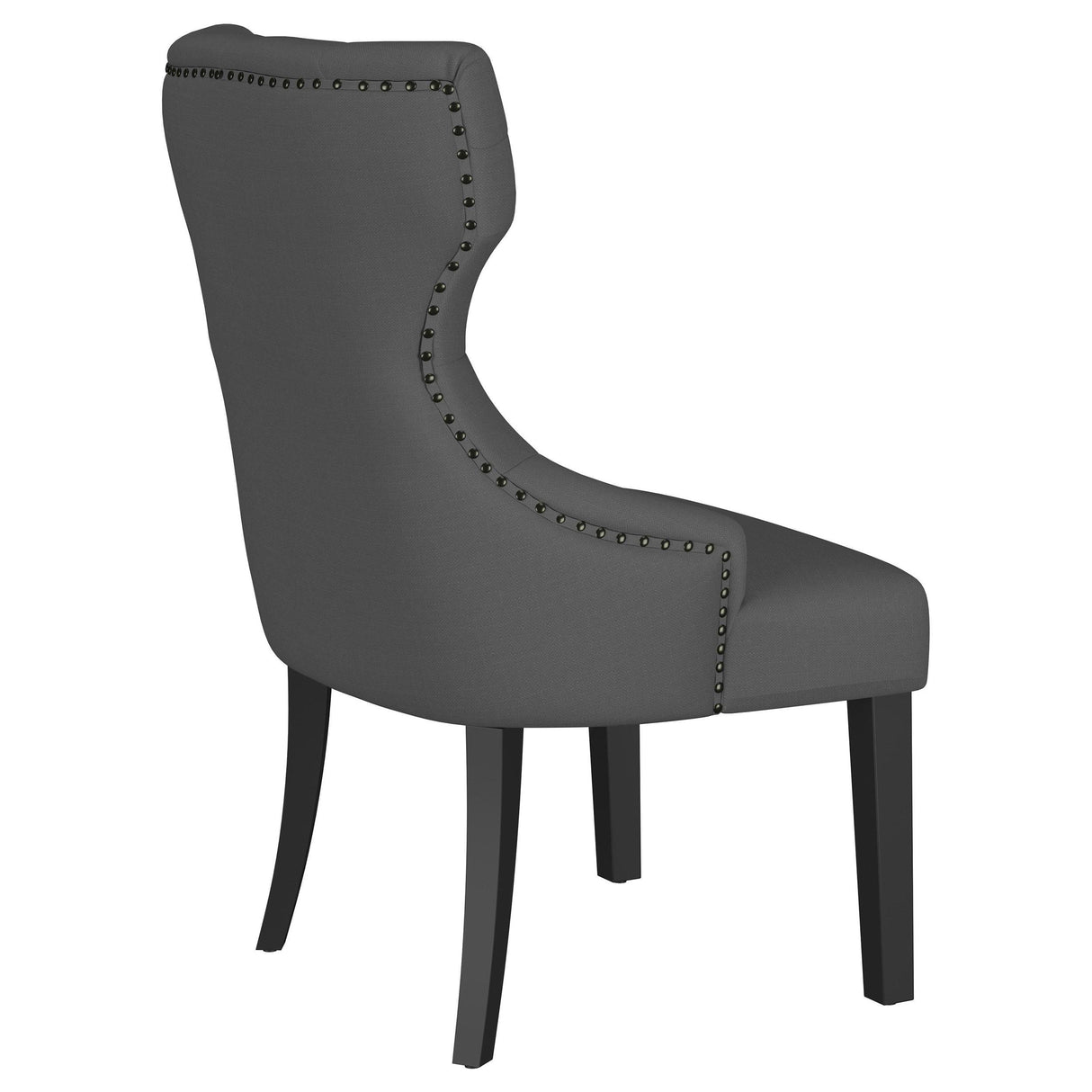 Baney Upholstered Parson Dining Side Chair with Tufted Back Grey from Coaster - Luna Furniture