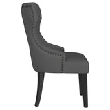 Baney Upholstered Parson Dining Side Chair with Tufted Back Grey from Coaster - Luna Furniture