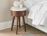 Bangalore White Marble Top Accent Table from Steve Silver - Luna Furniture