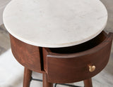 Bangalore White Marble Top Accent Table from Steve Silver - Luna Furniture