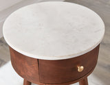 Bangalore White Marble Top Accent Table from Steve Silver - Luna Furniture