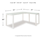 Baraga Home Office Desk with Chair in White from Ashley - Luna Furniture