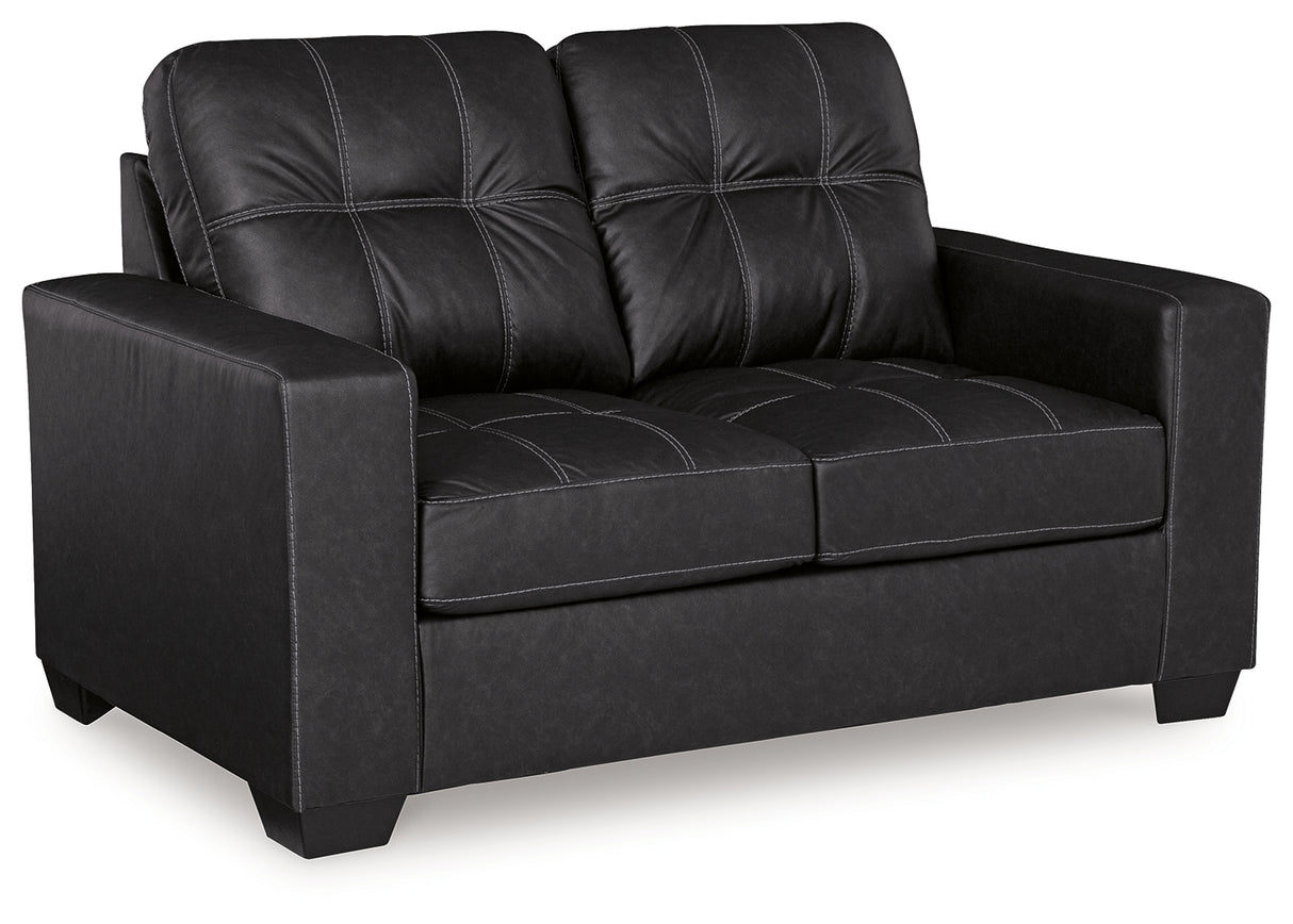 Barlin Mills Sofa and Loveseat in Carbon - PKG019279