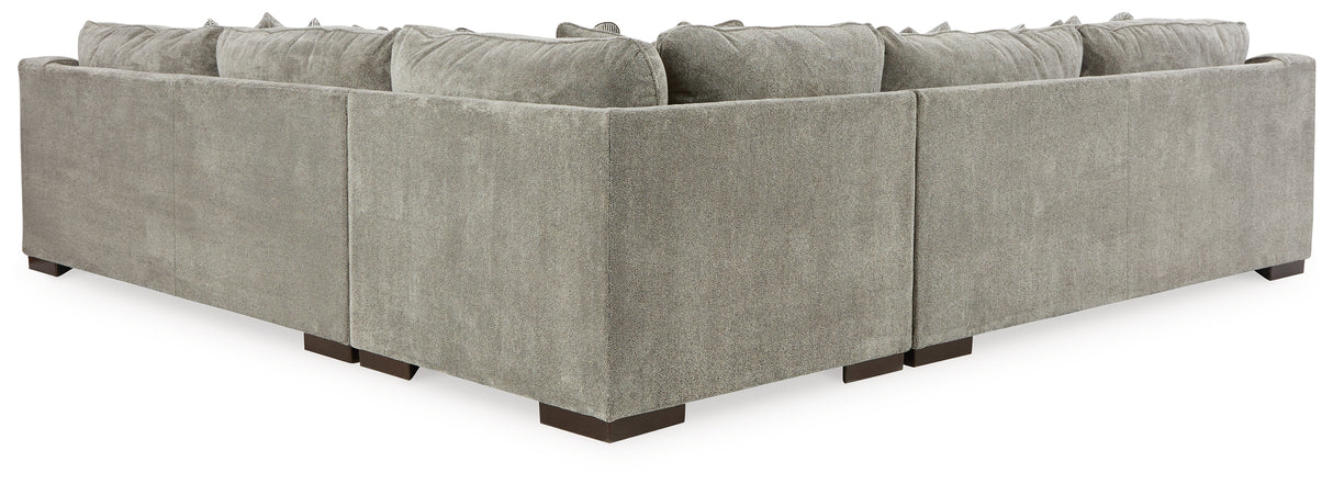 Bayless 3-Piece Sectional with Ottoman in Smoke from Ashley - Luna Furniture