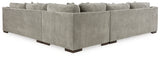 Bayless 3-Piece Sectional with Ottoman in Smoke from Ashley - Luna Furniture