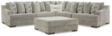 Bayless 3-Piece Sectional with Ottoman in Smoke from Ashley - Luna Furniture