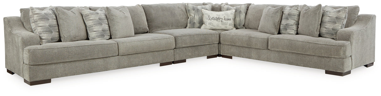 Bayless 4-Piece Sectional with Ottoman in Smoke from Ashley - Luna Furniture