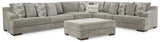 Bayless 4-Piece Sectional with Ottoman in Smoke from Ashley - Luna Furniture