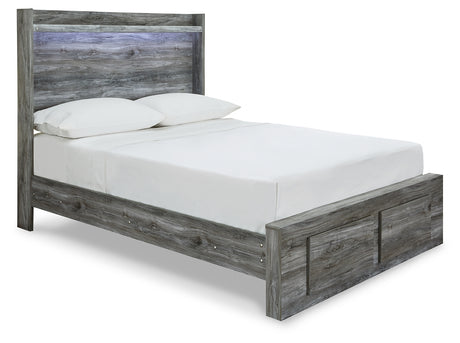 Baystorm Full Panel Bed with 4 Storage Drawers with Dresser in Gray from Ashley - Luna Furniture