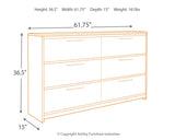 Baystorm Full Panel Bed with 4 Storage Drawers with Dresser in Gray - PKG007593