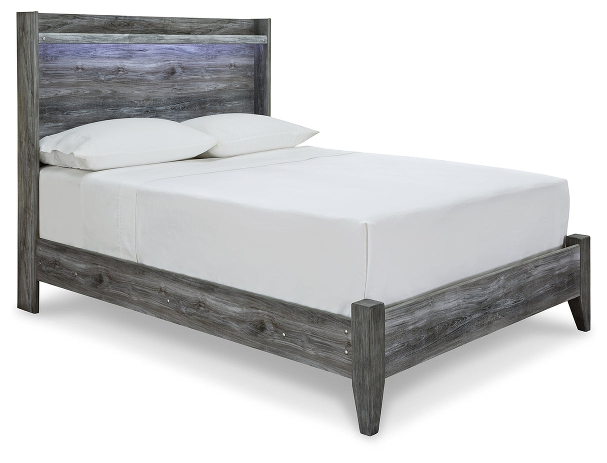 Baystorm Full Panel Bed with Dresser in Gray - PKG007581