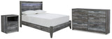 Baystorm King Panel Bed with Dresser and Nightstand in Gray - PKG019244