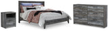 Baystorm King Panel Bed with Dresser and Nightstand in Gray - PKG019258