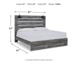 Baystorm King Panel Bed with Dresser in Gray - PKG011680