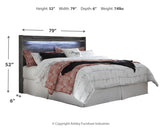 Baystorm King Panel Headboard Bed with Dresser in Gray - PKG003663