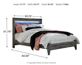 Baystorm Queen Panel Bed with Dresser in Gray - PKG007569