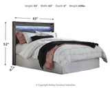 Baystorm Queen Panel Headboard Bed with Dresser in Gray - PKG003624