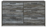 Baystorm Queen Panel Headboard with Dresser in Gray - PKG011686